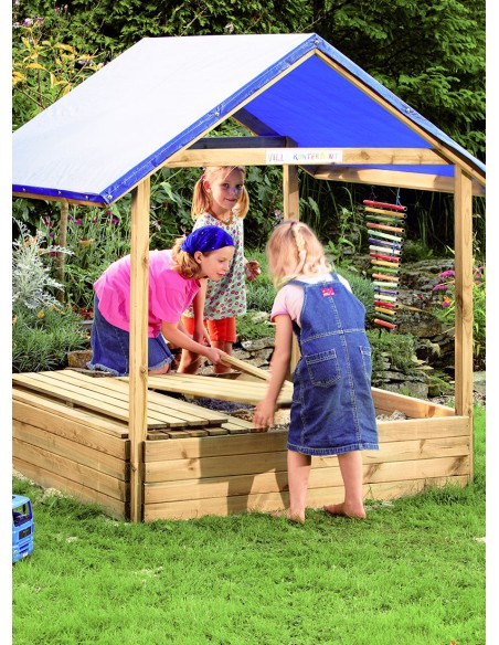 Couvercle pour bac à sable avec tonnelle