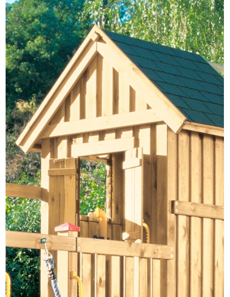 Houten dakgevels voor basistoren