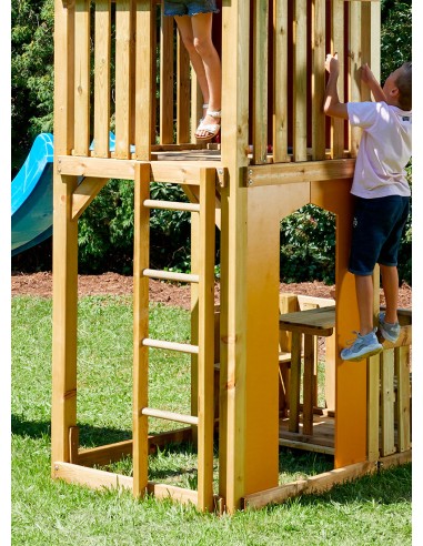 Échelle en bois pour tour de balançoire