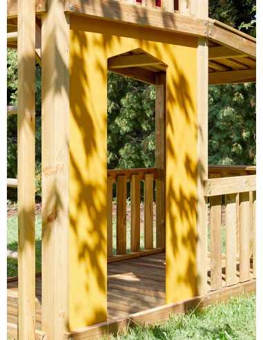 Paroi avec porte facile d'entretien, Jaune 90 x 138 cm