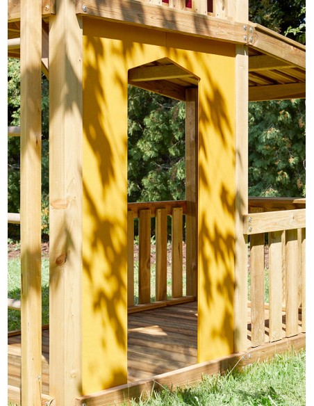 Paroi avec porte facile d'entretien, Jaune 90 x 138 cm