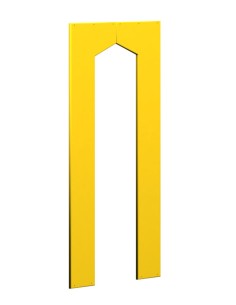 Paroi avec porte facile d'entretien, Jaune 90 x 138 cm