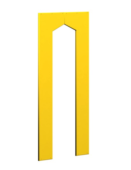 Deurwand onderhoudsvriendelijk geel 90 x 138 cm