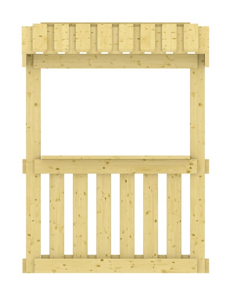 Grande véranda avec toit et plancher