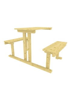 Table avec bancs pour tour de balançoire