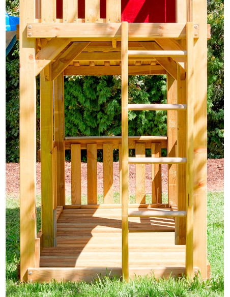 Houten schommeltoren ladder