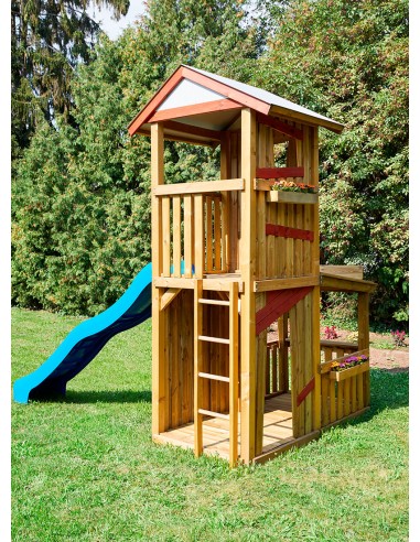 Houten schommeltoren ladder