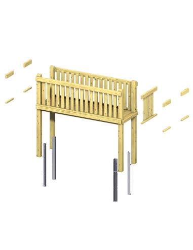 Pont en bois pour aire de jeux