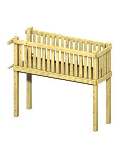 Houten brug voor speelplaats