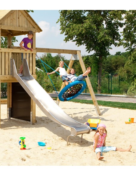 Toboggan en inox pour aire de jeux publique