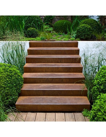 Escalier de jardin en acier Corten