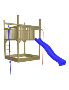 Tour de jeux avec toboggan et bac à sable