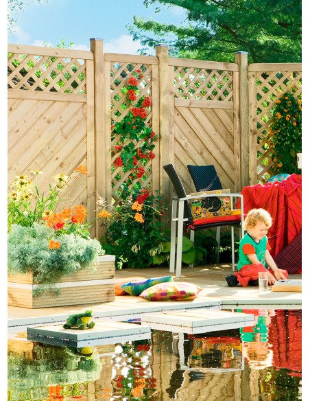 Opengewerkt tuinscherm