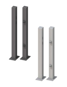 Stalen palen voor deur hekges - voor op beton - 90-95 cm