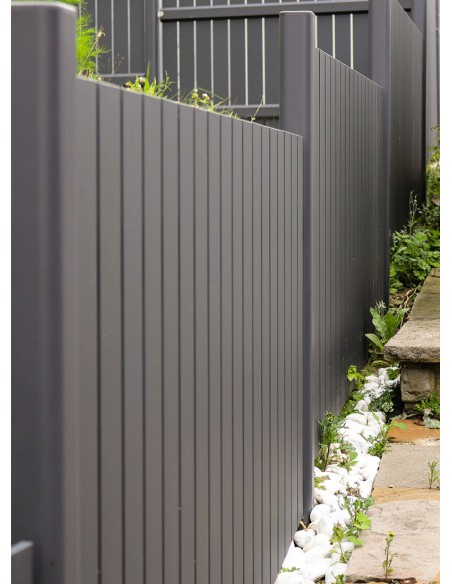 Zilver alu-voortuinhek