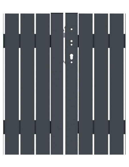 Alu voortuin dubbele poort