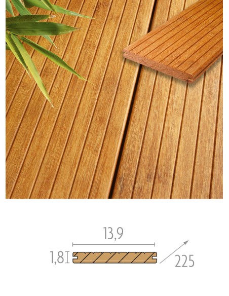 Terras in lichte bamboe