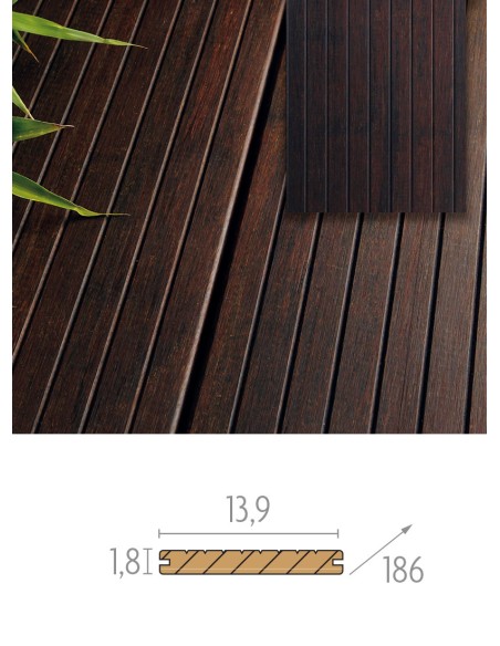 Donkere bamboe vloeren