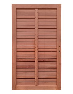 Tuinhout poort in hardhout lamellen 2