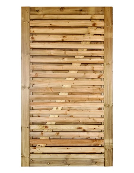 Porte à fines lattes