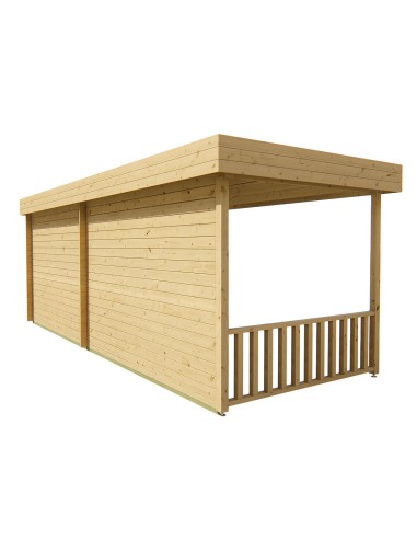 Abri en bois à toit plat Bruxelles