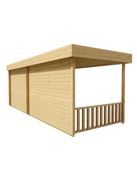 Abri en bois à toit plat Bruxelles