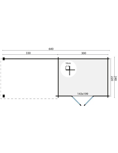 Abri en bois à toit plat Bruxelles