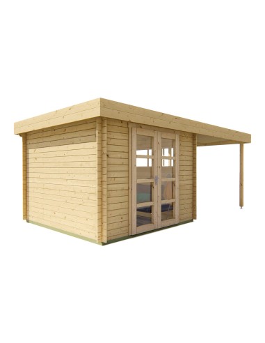Tuinchalet met plat dak