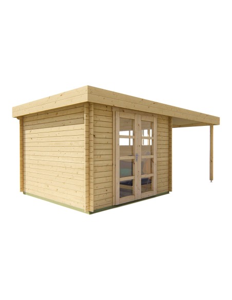 Tuinchalet met plat dak
