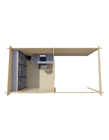 Cabane de jardin à toit plat