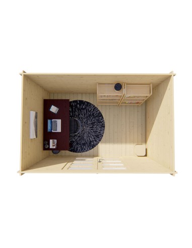 Klein tuinhuisje met plat dak