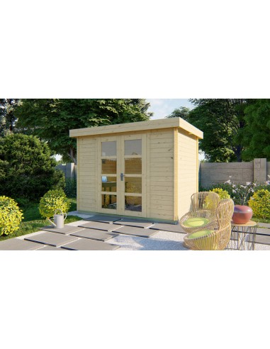 Klein tuinhuisje met plat dak