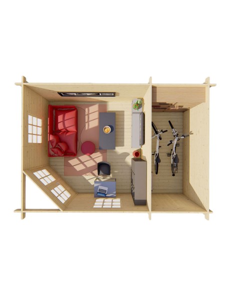 Chalet de jardin en coin