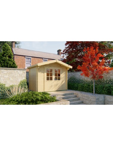 Tuinhuisje met dubbele glazen deur