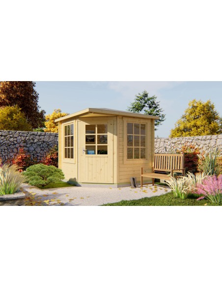 Abri de jardin en coin