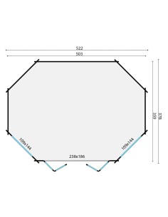 Maison de jardin octogonale 2