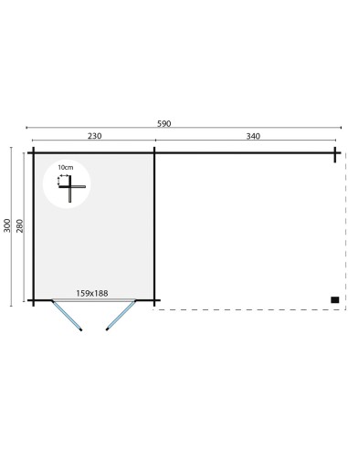 Hout tuinhuisje Zaventem