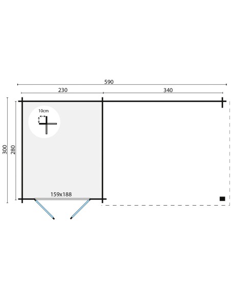 Abri de jardin bois Zaventem