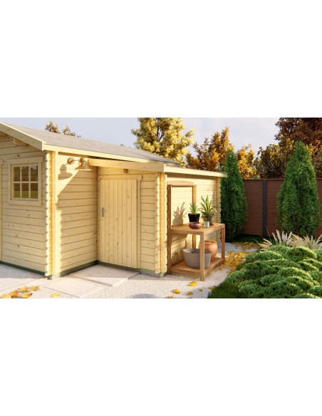 Kleine aanbouw voor tuinhuisjes