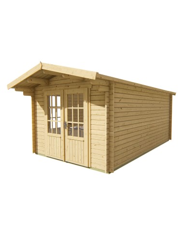 Tuinhuisje met dubbele glazen deur en zijraam