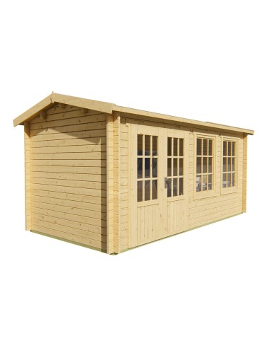 Tuinhuisje met dubbele deur en dubbel glas