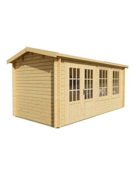 Tuinhuisje met dubbele deur en dubbel glas