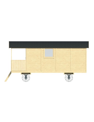 Roulotte en bois a vendre