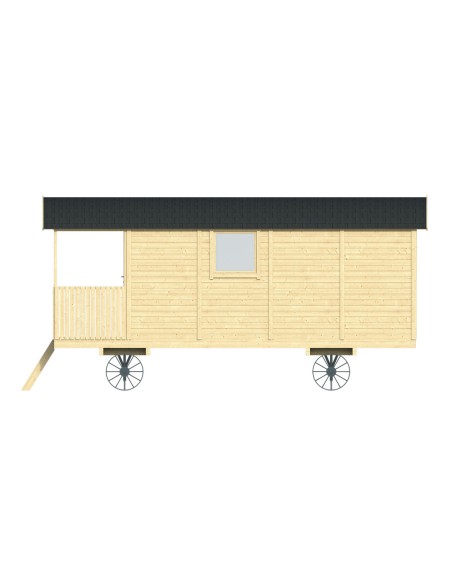 Roulotte en bois a vendre