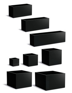 Zwarte Aluminium plantenbak