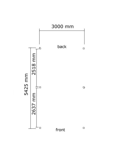 Carport voiture 3x5,4 mètres