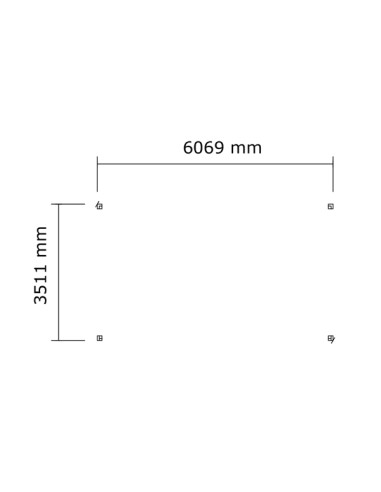 Carport à toit plat pour 2 voitures 6x5,5 mètres