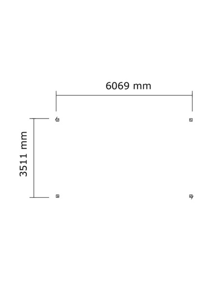 Carport à toit plat pour 2 voitures 6x5,5 mètres