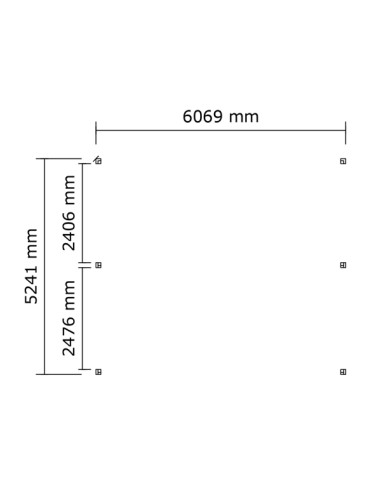 Grote carport voor 2 auto's 6x5,5 meter