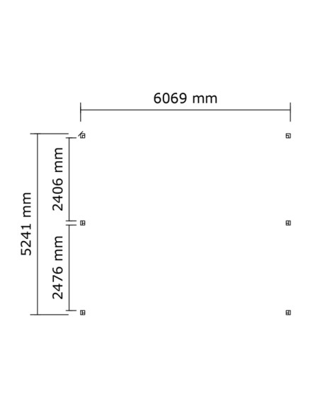 Grote carport voor 2 auto's 6x5,5 meter